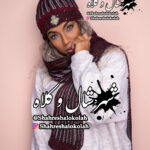 شال و کلاه کد 1438 زرشکی-طوسی