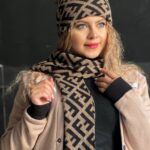 شال و کلاه فندی کد 9001